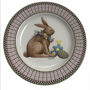 Easter bunny plate Debbie Mumm design stoneware microwave & dishwasher safe
